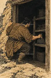 取土 · 版画 AI 图像