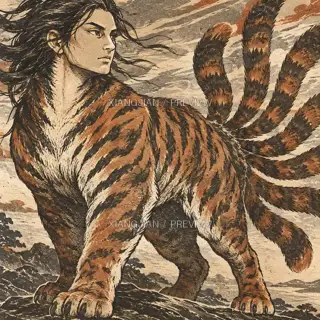 风过鬃侧 · 版画 AI 图像