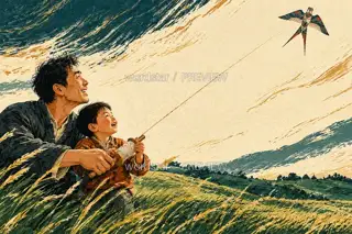 清明放鸢 · 插画 图像