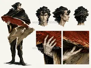 折山行者·错层山灵·神性部件 · 插画 图像