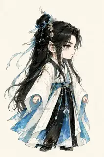 月汐行者·宣传页原人物·Q版化身 · 插画 图像