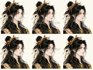 曜金乐师·宣传页原人物·神情 · 插画 图像