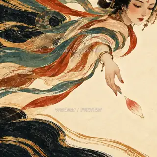 指间花落 · 插画 图像