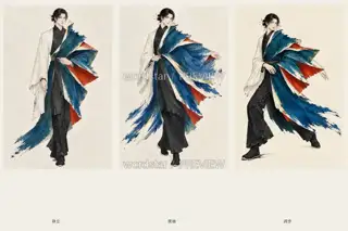 折山行者·样包过程图·1 · 插画 图像