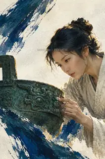 纹前凝神 · 插画 图像