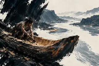 一木向江海 · 插画 图像