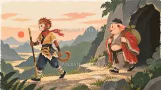 山路上的故事 240 · 纸艺 AI 图像