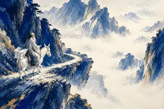 白驴过千峰 · 插画 图像