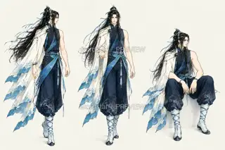月汐行者·渡海归潮·行止 · 插画 图像