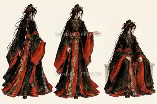 绯灯夜巡·宣传页原人物·行止 · 插画 图像