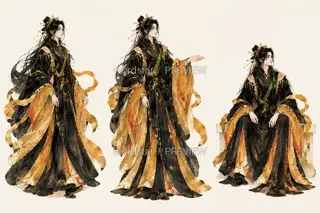 曜金乐师·宣传页原人物·行止 · 插画 图像