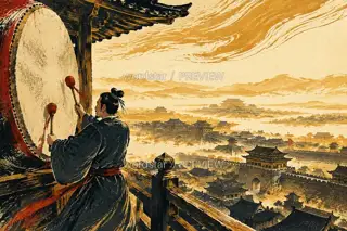 暮鼓满城 · 插画 图像