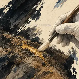 土里一线金 · 插画 图像