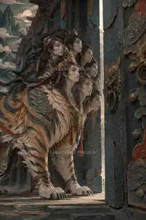门侧 · 纸艺 AI 图像