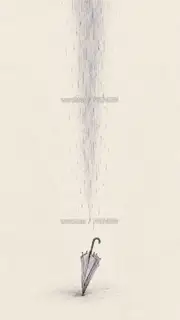 雨线中断处 · 插画 图像