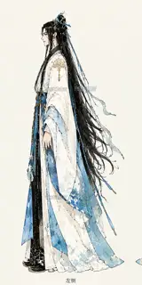 月汐行者·宣传页原人物·左侧 · 插画 图像
