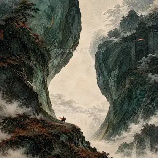 回望故城灯 · 插画 AI 图像