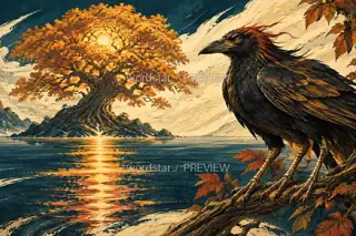 海上树影 · 插画 图像
