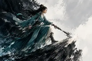 踏过雨线 · 插画 图像
