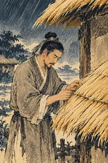 补屋的一针 · 插画 图像