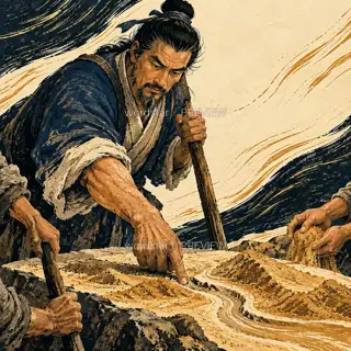手掌按住地图 · 插画 图像
