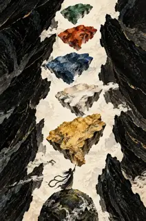登石接天 · 插画 AI 图像