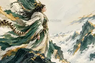 凭石听风 · 插画 图像