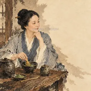 听客人说话 · 插画 图像