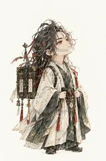 山岚藏主·宣传页原人物·Q版化身 · 插画 图像