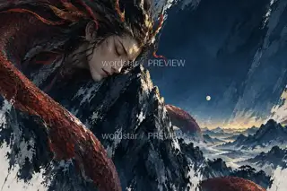 闭目山静 · 插画 图像