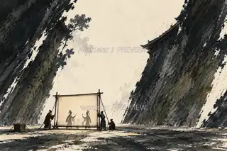 废院搭台 · 插画 图像