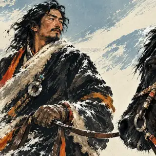 缰上霜白 · 插画 图像