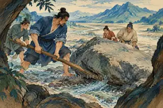 清石 · 插画 AI 图像