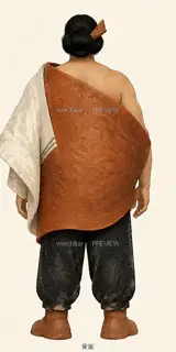 藏火行母·陶心火窑·背面 · 插画 图像