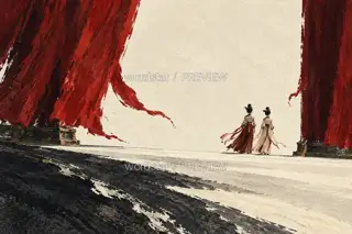 绛幕风口 · 插画 图像