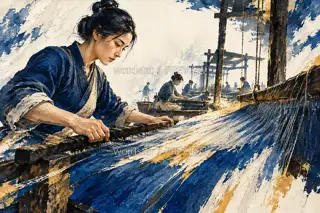织机连屋 · 插画 图像