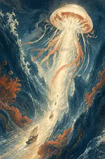 灯高如崖 · 插画 AI 图像