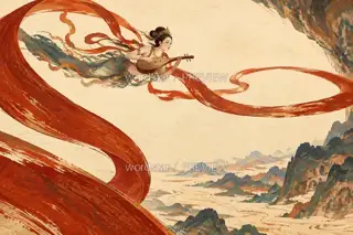 千丈长绸 · 插画 图像