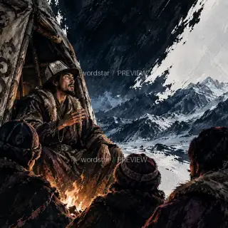 火边再讲一程 · 插画 图像