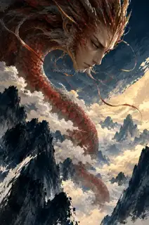 长夜垂山 · 插画 图像