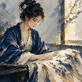 末针收线 · 插画 图像