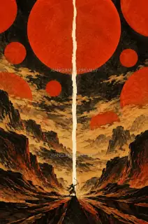 白箭穿穹 · 插画 AI 图像