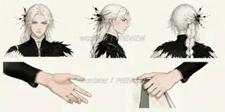 鹤影司春·春祭折羽·神性部件与手势 · 插画 图像