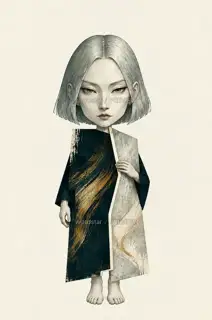 司雾女君·镜面无岸·Q版化身 · 插画 图像