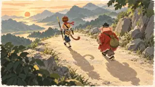 山路上的故事 319 · 纸艺 AI 图像