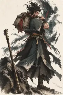 行囊归肩 · 插画 图像