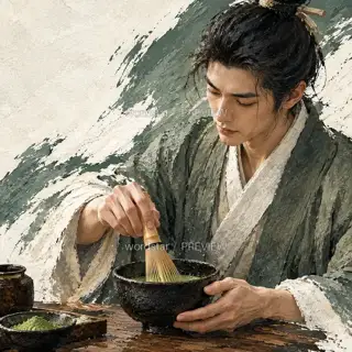 执筅候汤 · 插画 图像