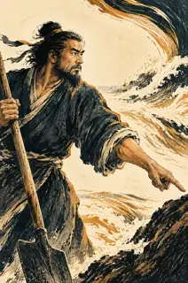 听水辨路 · 插画 图像