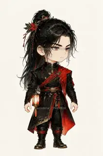 绯灯夜巡·守夜巡城·Q版化身 · 插画 图像