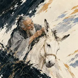 替白驴理鬃 · 插画 图像